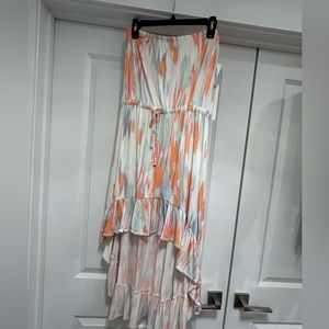 O’Neil strapless high low dress